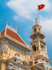 The clocktower of the People's Committee Building, Ho Chi Minh City, Vietnam