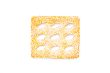 biscuit isolated on white background. cookie snack cut out