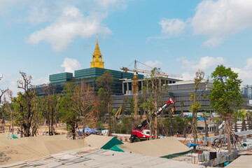 construction site of new government house , parliament, Thailand, March 2021