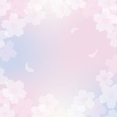 background with cherry blossoms and color gradation