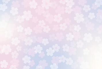background with cherry blossoms and color gradation