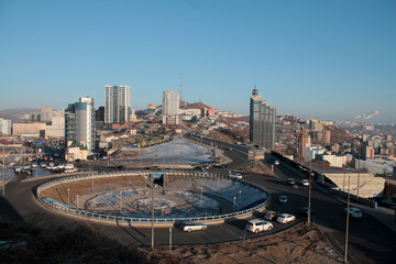 Naklejka premium View of the city of Vladivostok, Russia