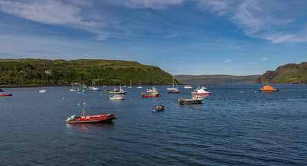 Fototapeta na wymiar Portree Harbour, Isle of Skye, Highland, Scotland, UK