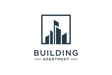 building square logo design template