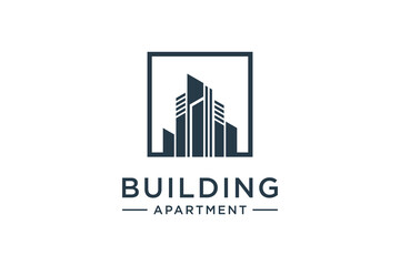 clean building logo design inspiration