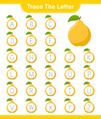 Trace the number. Tracing number with Quince. Educational children game, printable worksheet, vector illustration