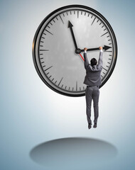 Businessman in time management concept