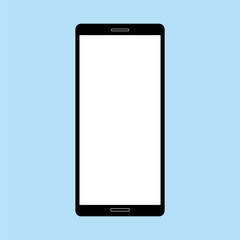 smartphone mockup on blue background, vector