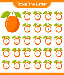 Trace the number. Tracing number with Ximenia. Educational children game, printable worksheet, vector illustration