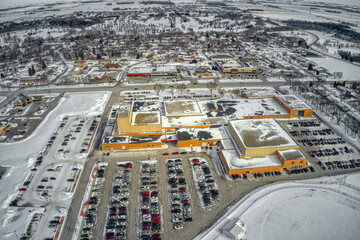 Aerial View of Brandon, South Dakota in Winter