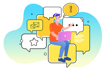 social network concept illustration