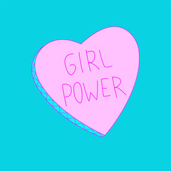 girl power heart