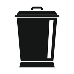 Kitchen bucket black simple icon