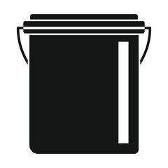watering bucket black simple icon