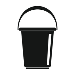 Modern bucket black simple icon