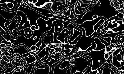 Black and white curve wave line abstract background.