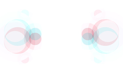 Abstract red blue circles on white background. Modern graphic design element.