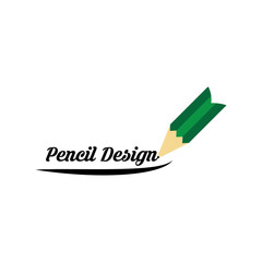 simple pencil icon vector logo