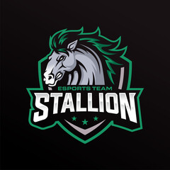 Stallion Mascot Esports Vector Illustration