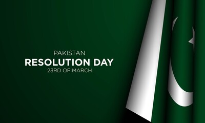 Pakistan Resolution Day Background Design. 23rd of March. Vector Illustration.