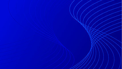 Blue wavy lines abstract the background.