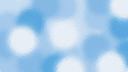 Background of oil painting illustration, circles, white and blue