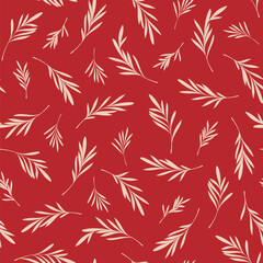 Seamless and abstract leaf illustration pattern,