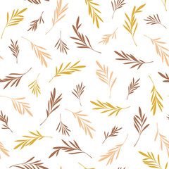 Obraz premium Seamless and abstract leaf illustration pattern,