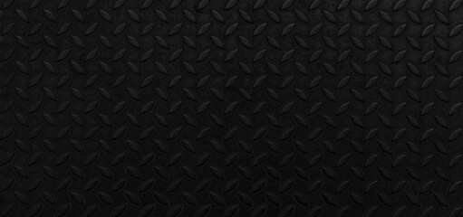 Panorama of Black Diamond Steel Plate Floor pattern and seamless background