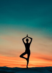 Yoga Pose Sunset