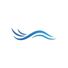 Water wave icon vector