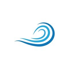 Water wave icon vector