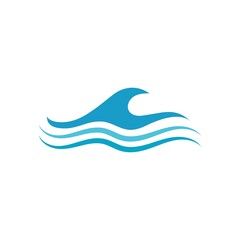 Water wave icon vector