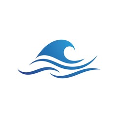 Water wave icon vector