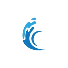 Naklejka premium Water wave icon vector