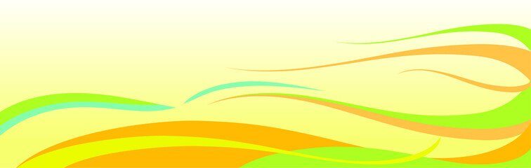 Green Yellow abstract curve pattern background with copy space, Wave Abstract Background. For Design Flyer, Banner, Landing Page. Vector Illustration with Color Gradient