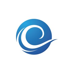 Water wave icon vector