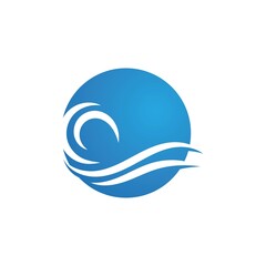 Water wave icon vector