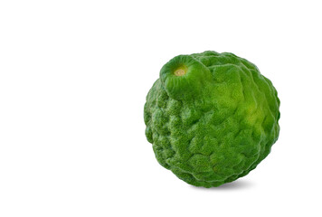 Bergamot fruit isolated on white background have clipping path