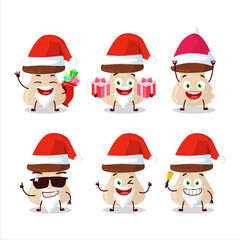 Santa Claus emoticons with boletus edulis cartoon character