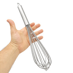 Fouet Wire Whisks Cooking Professional Stainless Steel 15 inch, Blending, Whisking, Beating, Stirring for doughs, chocolates and beaten egg white. Egg mixer
