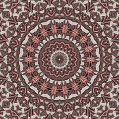 Geometric pattern design for background, scarf pattern texture for print on cloth, cover photo, website, mandala decoration, retro, vintage, trend, 3d rendering wallpaper, baroque