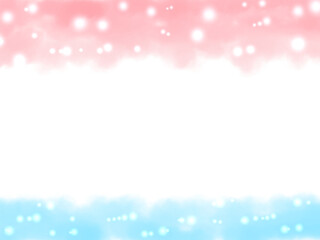 ピンクと水色のキラキラと幻想的な背景