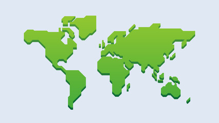 3D Green World Map