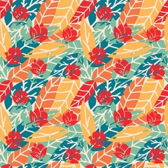 colorful flower Seamless  Pattern .