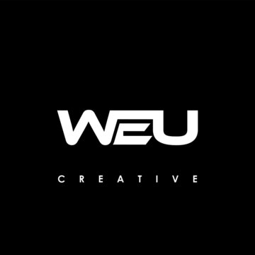 WEU Letter Initial Logo Design Template Vector Illustration