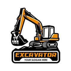 excavator vector logo