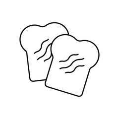 Toast bread icon design. vector illustration