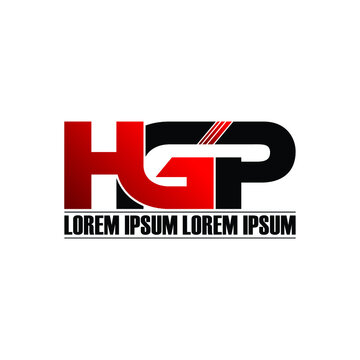HGP letter monogram logo design vector