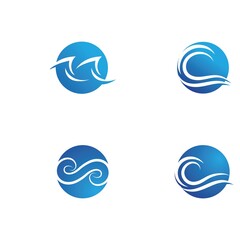 Water wave icon vector